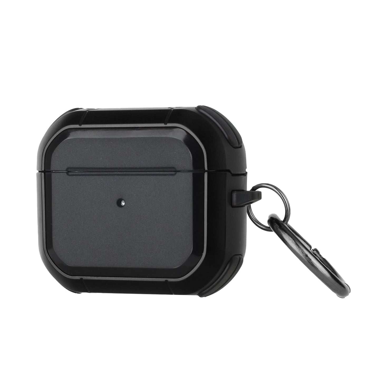 AirPods Case for Apple Airpods Pro 3 Dual Layer Hard Shell Shockproof Scratch Resistant With Metal Hook Clip Wireless Charging Compatible LED Cutout Cover Black +Dark Blue