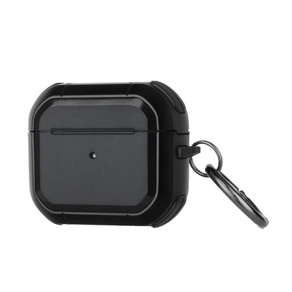 AirPods Case for Apple Airpods Pro 3 Dual Layer Hard Shell Shockproof Scratch Resistant With Metal Hook Clip Wireless Charging Compatible LED Cutout Cover Black +Dark Blue
