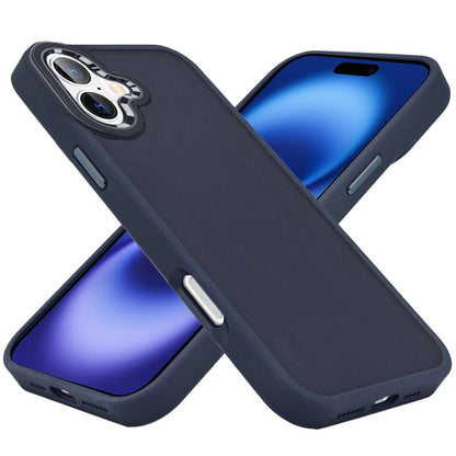 For Apple iPhone 17 (6.3") Slim Fit Thin Hybrid,Frosted Matte Polished Acrylic Hard PC with TPU Rubber Frame Case Cover