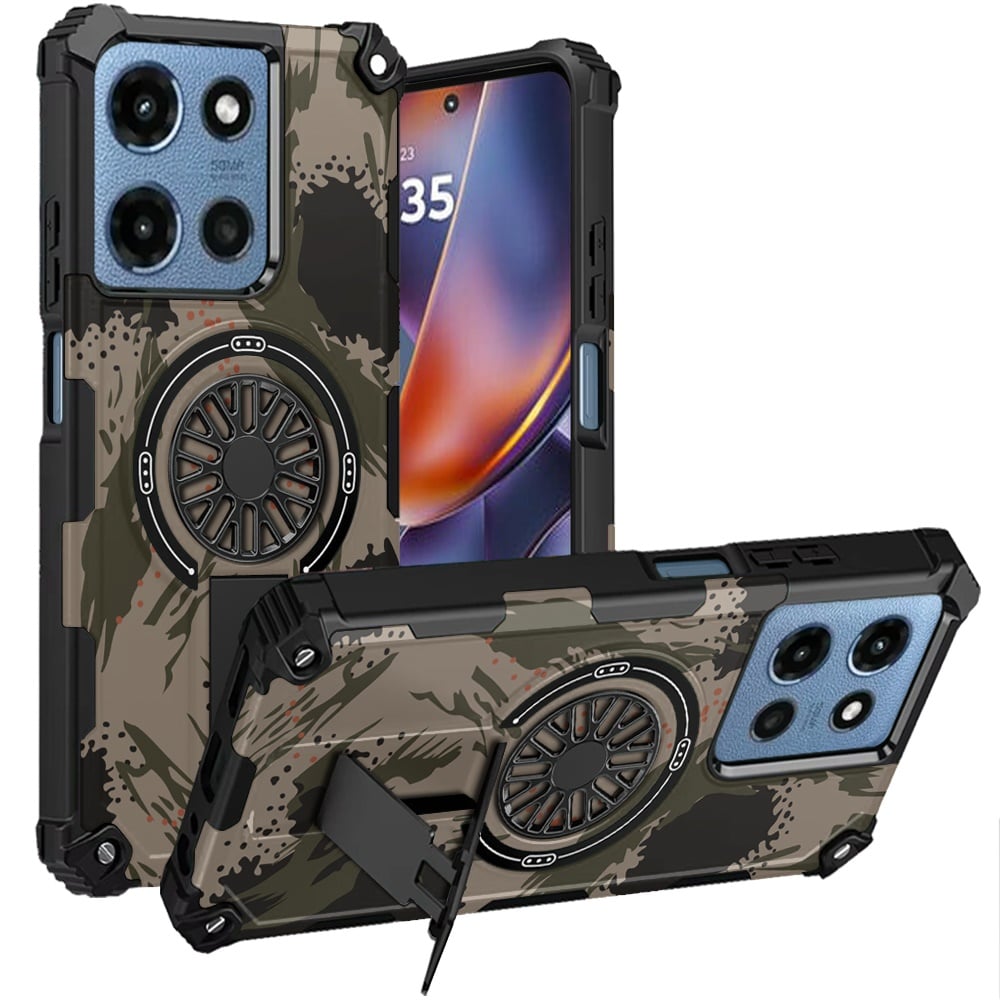 Phone Case for Motorola Moto G Play 5G 2026 Stylish Design Magnetic Car Mount Friendly Hybrid Rugged Grip Shockproof Kickstand Textured Armor Durable Cover