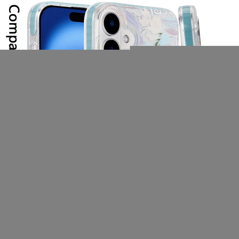 For Apple iPhone 16 Pro Double Layer IMD Stylish Magnetic Hybrid Shockproof Durable Fashion Design Secure Grip Slim TPU Case Cover