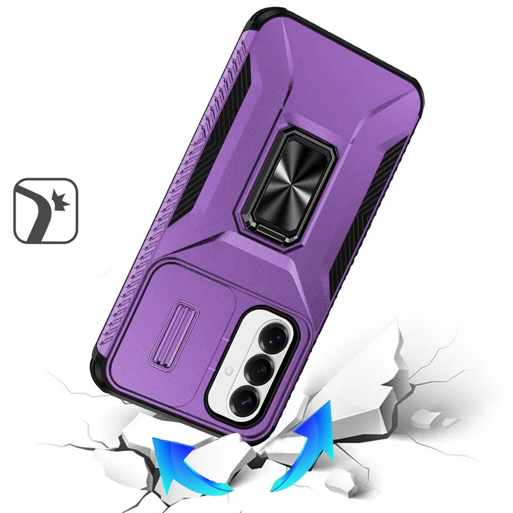 Phone Case for Samsung Galaxy S26 FE /Fan Edition Magnetic Ring Stand Camera Protection Shockproof Heavy Duty Kickstand Rugged Grip Anti Scratch Hybrid Cover