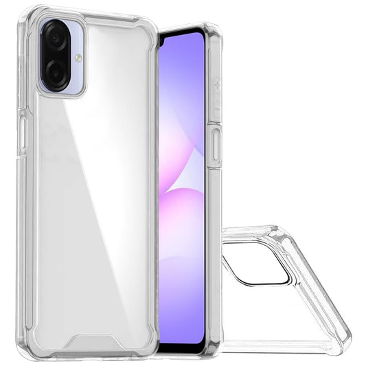 Phone Case for Samsung Galaxy A07 4G Slim Fit Hybrid Transparent Gummy Hard PC TPU Rubber Shockproof Durable Frame Protective Cover Transparent