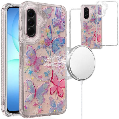 Phone Case for Galaxy A17 5G Magnetic Hybrid Fashion Printed Pattern Artwork Stylish Printed Design Dual Layers TPU Rubber SIlicone Hard PC Cover