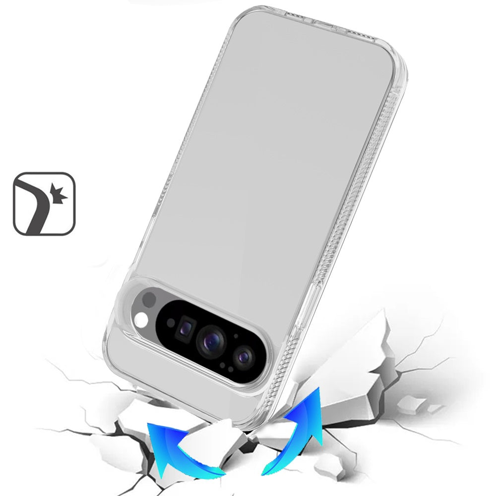For Google Pixel 10 Pro XL Classic Transparent Heavy Duty PC TPU Hybrid Shockproof Protective Rugged Bumper Case Cover Clear