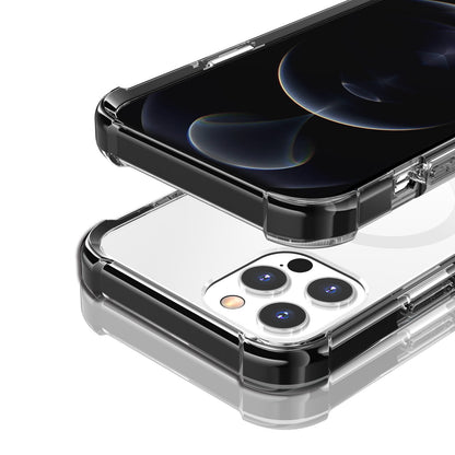 For Apple iPhone 16e Magnetic Acrylic Case Transparent Back, Rugged Colorful Frame, Shockproof Hybrid, MagSafe Compatible Case Cover