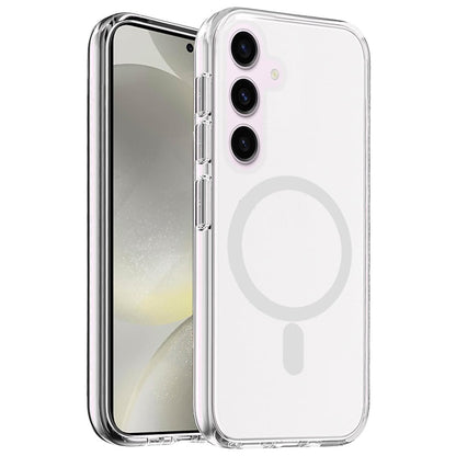 For Apple iPhone 11 MagSafe Compatible Transparent Hybrid Case with Magnetic Circle, Shock Absorption TPU Rubber Case Cover Clear
