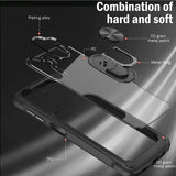 For Apple iPhone 15 (6.1") Clear Transparent Hybrid with 360° Magnetic Ring Stand PC Heavy Duty Shockproof Hard Back  Phone Case Cover