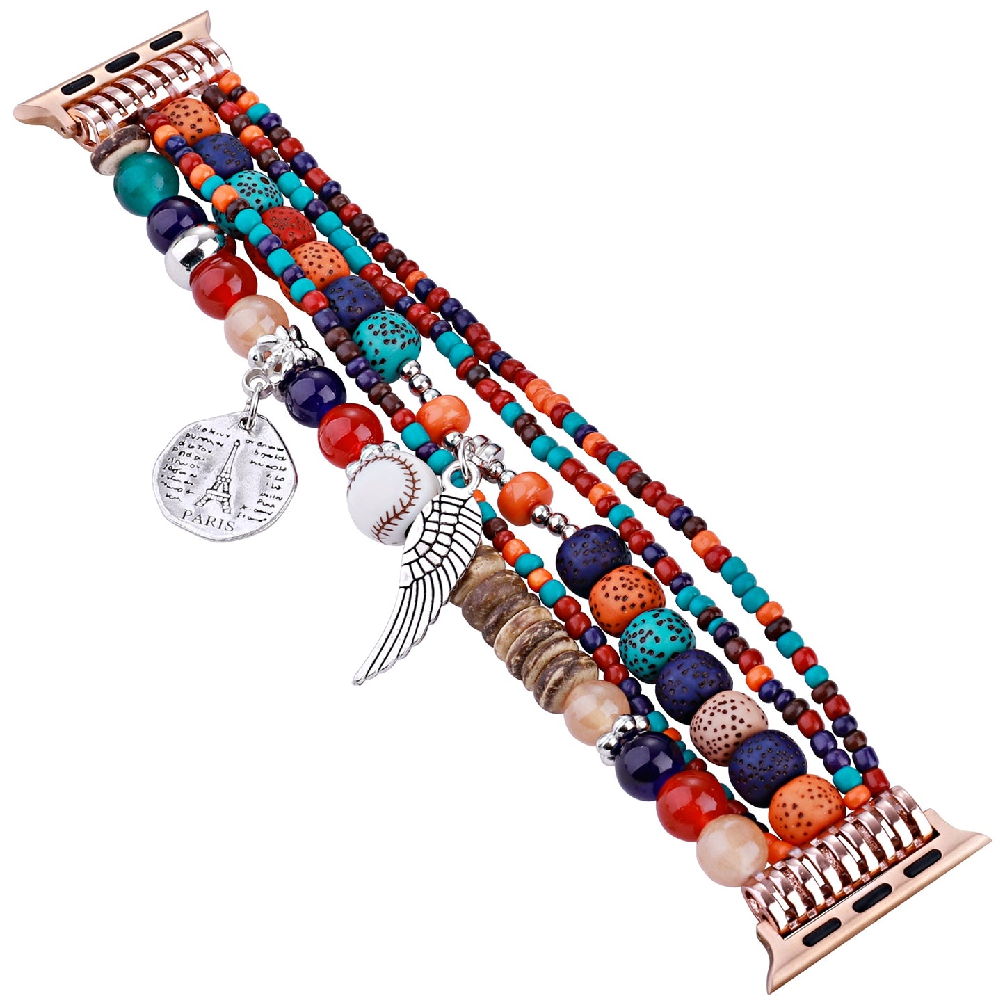 Watch Band for Apple Watch 38/40/41mm, Series 1-8 & SE Fashion Beaded Ornaments Adjustable Decorative Bracelet Style with Comfortable Wear Structure