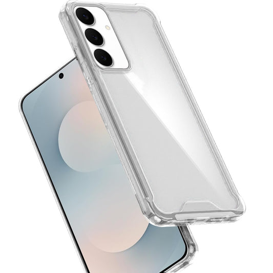 For Samsung Galaxy S25 FE /S25 Fan Edition Clear Colored Shockproof Transparent Hard PC + Rubber TPU Hybrid Bumper Shell Slim Protective Case Cover Clear
