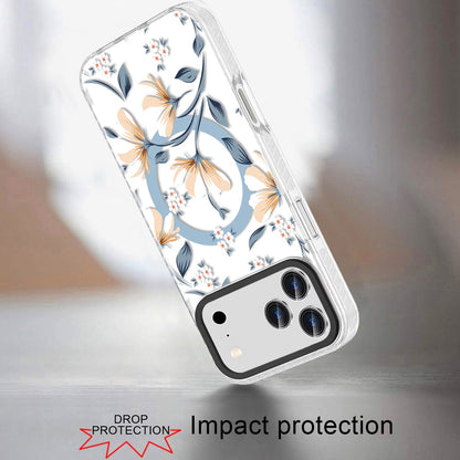Phone Case for Apple iPhone 18 Pro/ iPhone 17 Pro Magnetic Hybrid IMD Floral Compatible with MagSafe Shockproof Slim Hybrid Fashion Design TPU Protective Cover