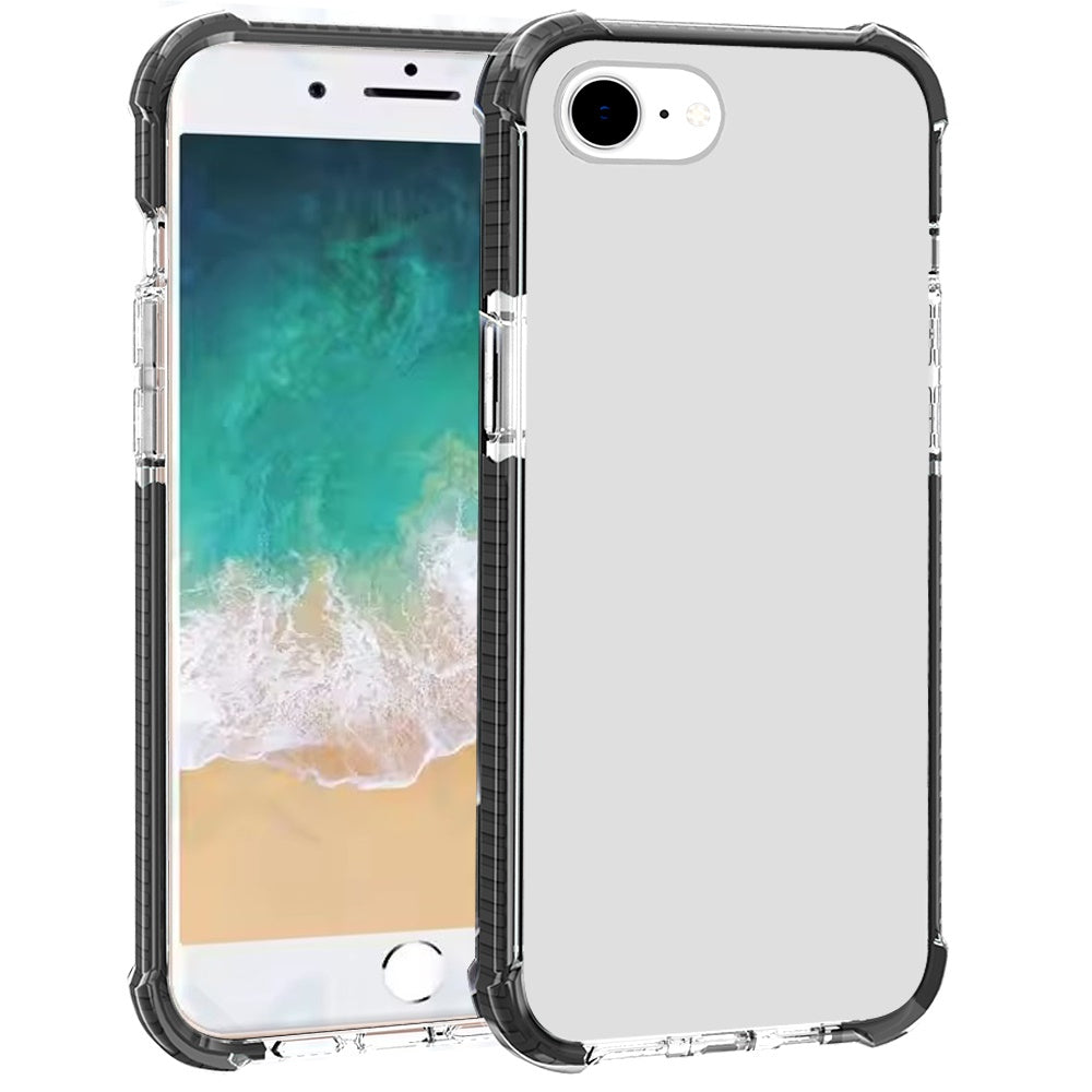 For Apple iPhone 17E /16E Hybrid Transparent Acrylic Rubber Gummy Hard PC Silicone TPU Color Bumper Frame Shockproof Case Cover