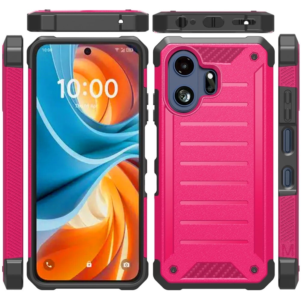 Phone Case for TCL 70 Pro Premium Tough Lined Hybrid Hard PC Soft TPU Dual Layer Rugged Armor Shock Absorbing Reinforced Corners Cover Pink