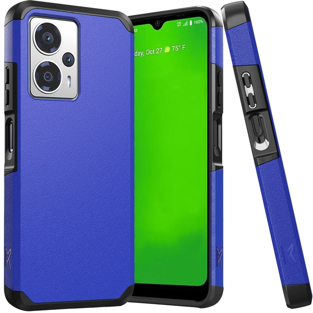 For Cricket Outlast 5G (2024) Slim Tough Strong Protection Shock Absorption Hybrid Dual Layer Hard PC + TPU Rubber Silicone Armor Case Cover