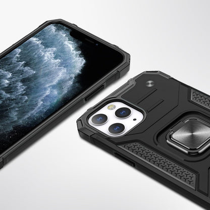 Phone Case for Apple iPhone 11 Pro Max Magnetic Car Mount Hybrid Ring Stand Shockproof Rugged Grip Armor Heavy Duty Protective TPU Durable Defender Cover Black