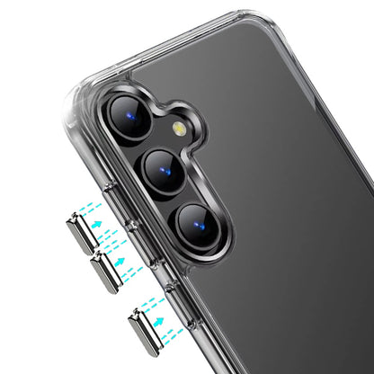 Phone Case for Samsung Galaxy S26 FE /S26 Fan Edition Crystal Transparent Thick 2.0mm Shockproof Chrome Button Durable Grip Camera Protection Hybrid Design Cover Clear