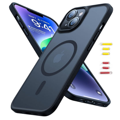 Phone Case Cover for Apple iPhone 17E /iPhone 16E Hybrid Strong Magnetic Circle Slim Fit Translucent Matte Back TPU Shockproof Design Cover