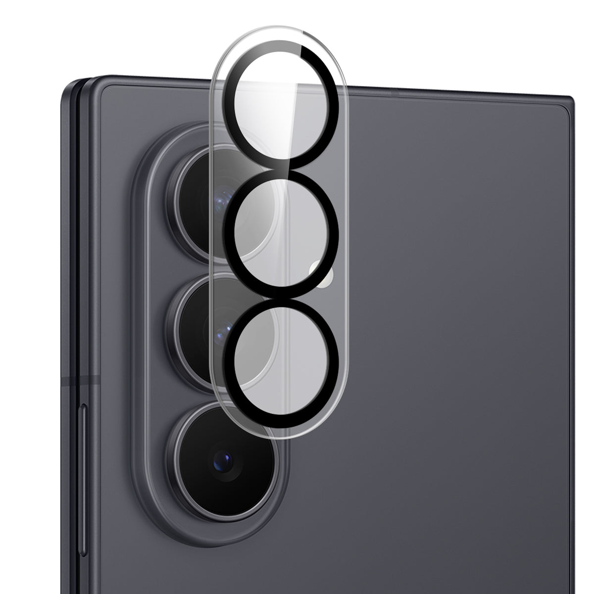 Camera Lens Protector for Samsung Galaxy Z Fold 8 Ultra Camera Lens Protector Tempered Glass Transaprent Black Edge Case-Friendly Ultra-Thin Clear