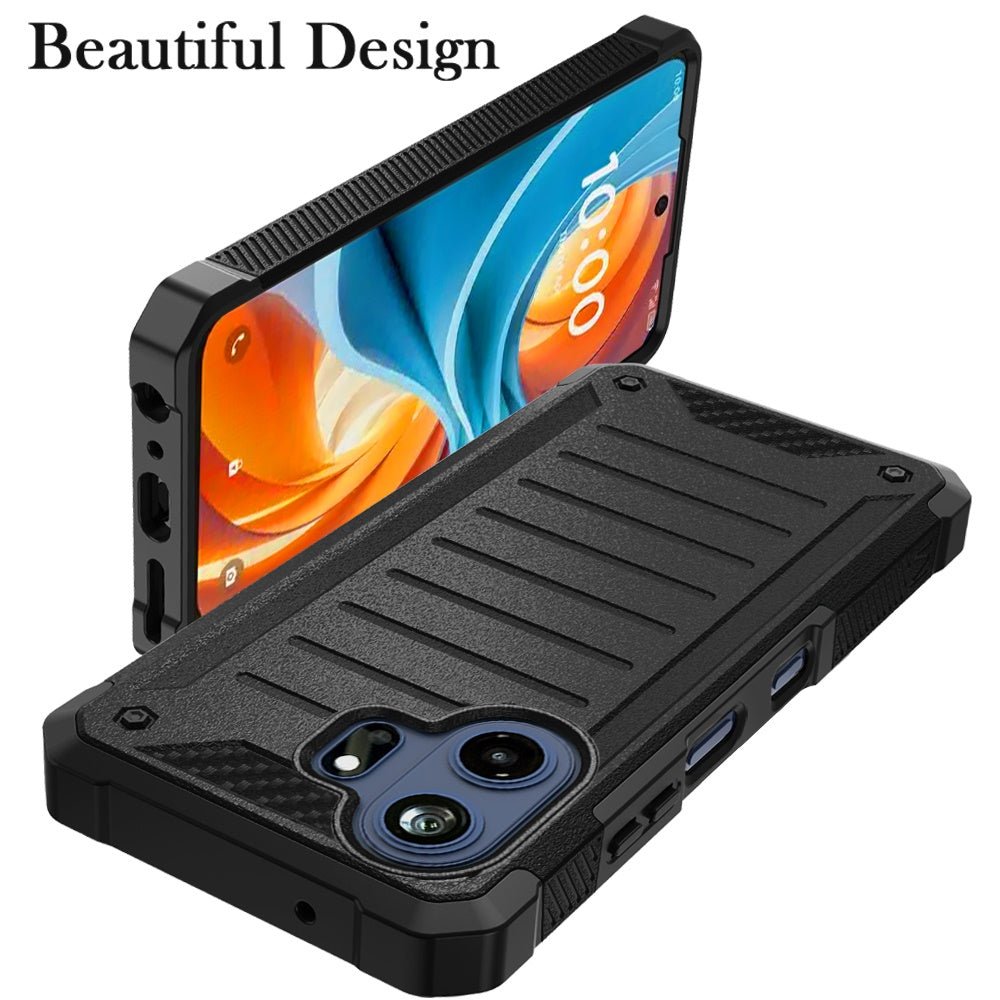 Phone Case for TCL 70 Pro /NXTPAPER 70 Pro Premium Tough Lined Hybrid Shockproof Rugged Dual Layer TPU Durable Impact Resistant Textured Grip Defense Cover