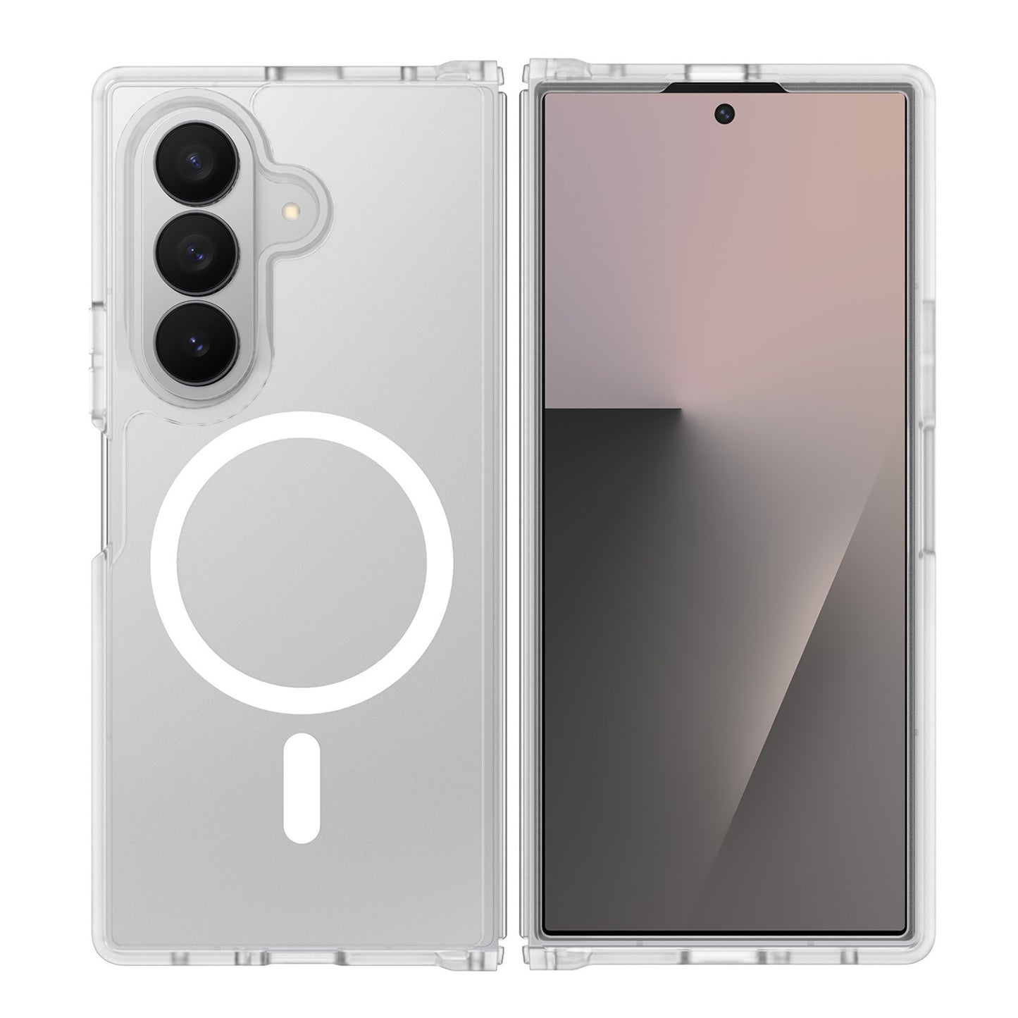 Phone Case for Samsung Galaxy Z Fold 8 Ultra Magnetic Circle Matte Hybrid Shockproof Smooth Grip Durable Camera Protection Soft Touch TPU Armor Cover