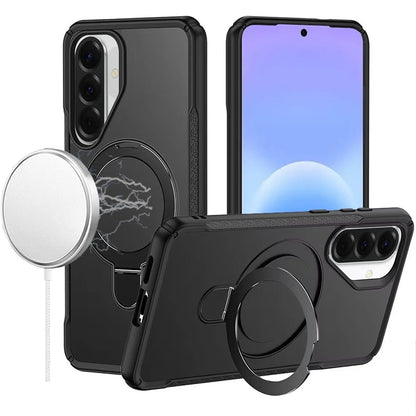 Phone Case for Samsung Galaxy A57 Magnetic Ring Stand Matte Finish Shockproof Grip Slim Armor Heavy Duty TPU Protective Hybrid Cover