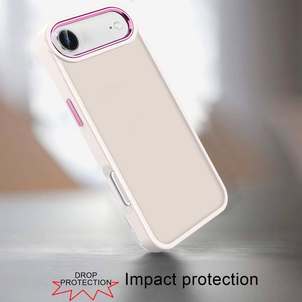 For Apple iPhone 17 Air (6.6") Slim Fit Thin Hybrid,Frosted Matte Polished Acrylic Hard PC with TPU Rubber Frame Case Cover