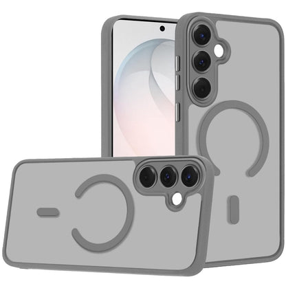 Phone Case for Samsung Galaxy S26 Matte Frosted Magnetic Back Hybrid Hard PC Soft TPU Camera Protection Slim Shock Absorbing Anti Fingerprint Cover
