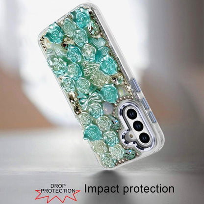Phone Case for Samsung Galaxy S26 FE /S26 Fan Edition 3D Flower Bling Rhinestone Glitter Cute Stylish Shockproof Protective Decorative Luxury Grip Stones Ornaments Cover