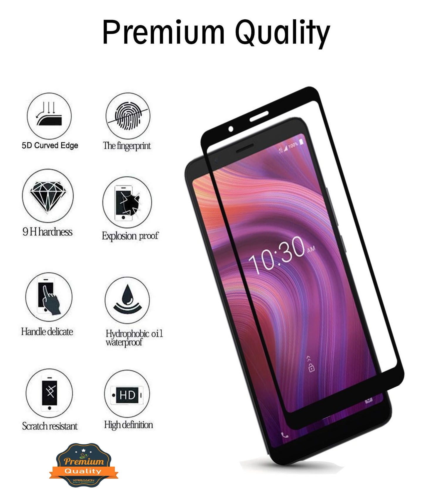 For Apple iPhone 17 /17 Air /17 Pro/ 17 Pro Max Tempered Glass Screen Protector [Full Coverage] Curved Black Edged 9H Hardness Glass Screen Protector Protector