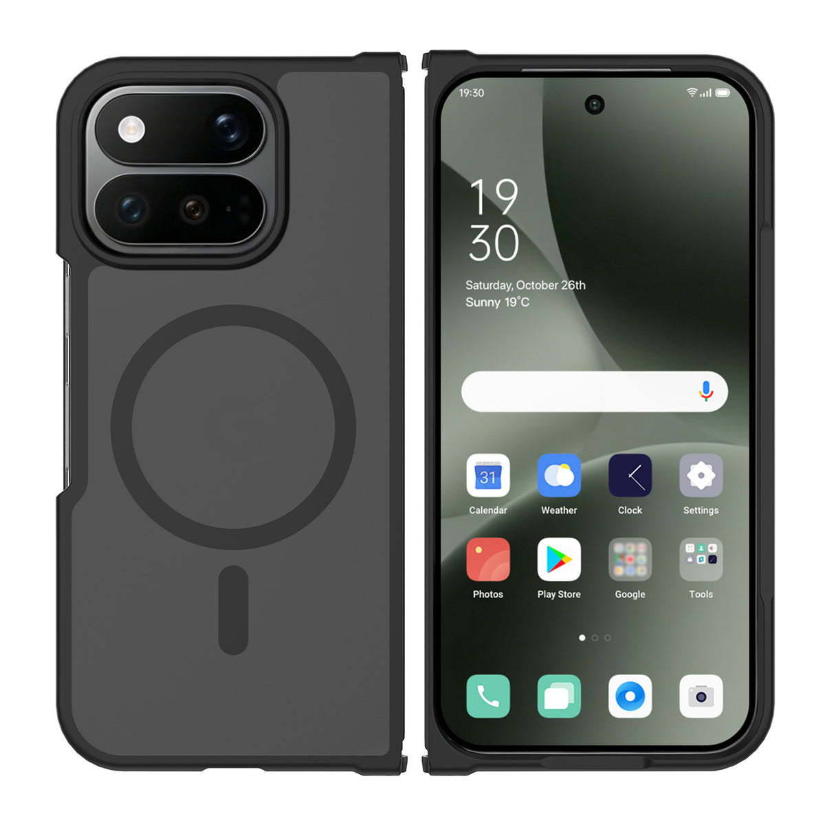 Phone Case for Google Pixel 11 Pro Fold Magnetic Matte Hybrid Shockproof Smooth Grip Durable Camera Protection Anti-Slip Soft Touch TPU Armor Cover
