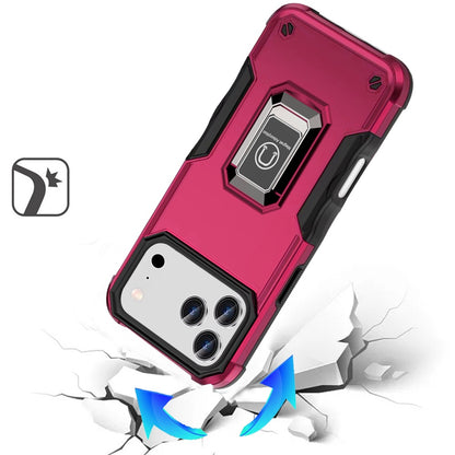 Phone Case for Apple iPhone 18 Pro Shockproof Magnetic Ring Stand Hybrid Kickstand Armor 360 Rotation Anti-Slip Grip Military Grade Drop Resist Cover