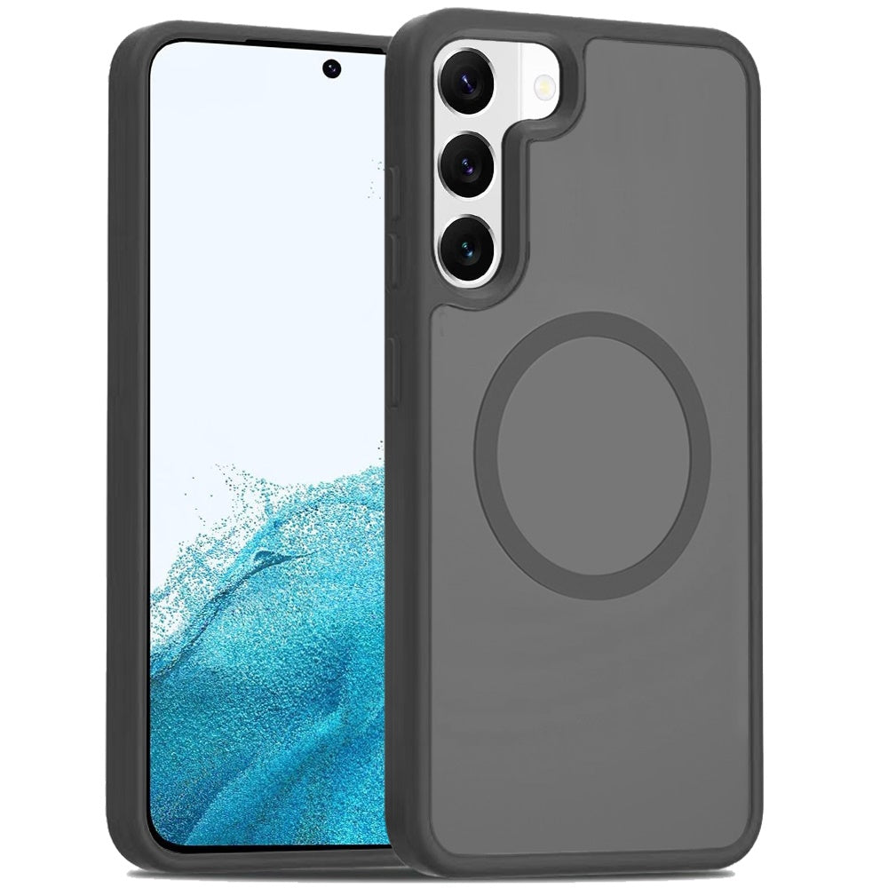 For Samsung Galaxy S23 MagSafe Compatible Case Hybrid Soft TPU Bumper Hard Translucent Matte Back Slim Shockproof Case Cover