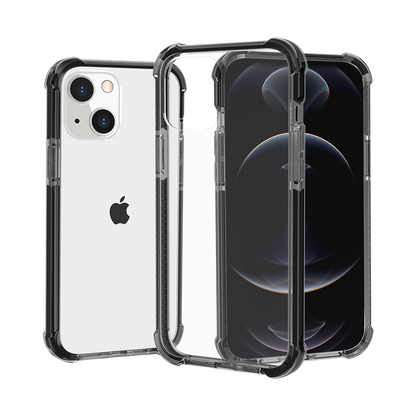For Apple iPhone 17 Hybrid Transparent Acrylic Rubber Gummy Hard PC Silicone TPU Color Bumper Frame Shockproof Case Cover
