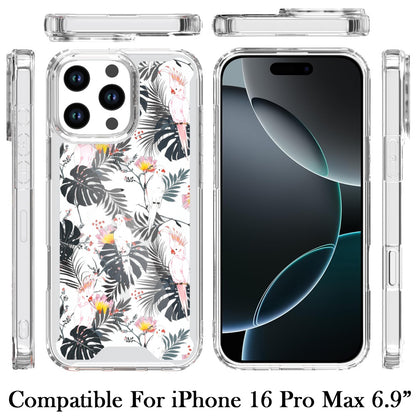 For iPhone 16 Pro Max (6.9") Beautiful TPU Design, Slim Shockproof Soft Cover for Women and Girls, Stylish Protective Case Cover
