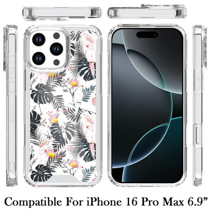 For iPhone 16 Pro Max (6.9") Beautiful TPU Design, Slim Shockproof Soft Cover for Women and Girls, Stylish Protective Case Cover