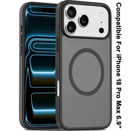 Phone Case for Apple iPhone 18 Pro Max Magnetic Matte Hybrid Shockproof Smooth Grip Durable Camera Protection Anti-Slip Soft Touch TPU Armor Cover