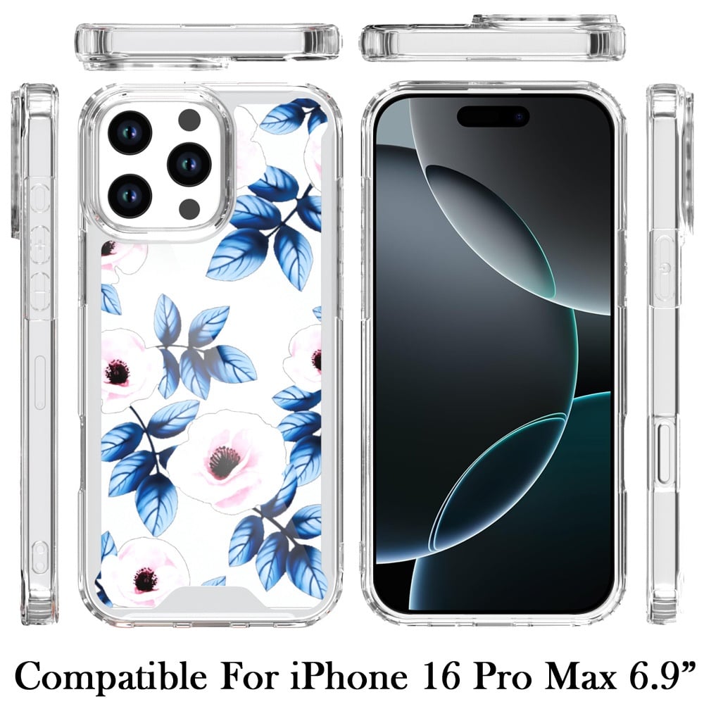 Phone Case for Apple iPhone 16 Pro Max Beautiful Fashion Design TPU Shockproof Hybrid Rubber PC Slim Lightweight Protective Stylish Pattern Cover
