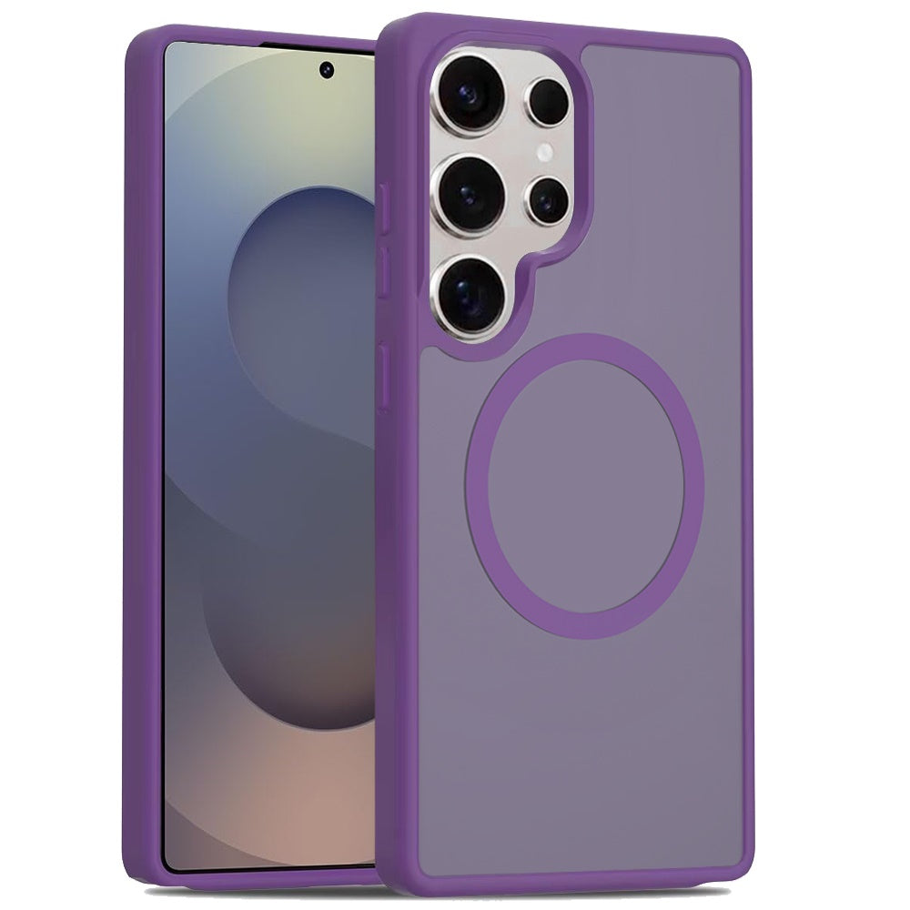 For Samsung Galaxy S25+ /S25 Plus /S24+ Plus MagSafe Compatible Case Hybrid Soft TPU Bumper Hard Translucent Matte Back Slim Shockproof Case Cover