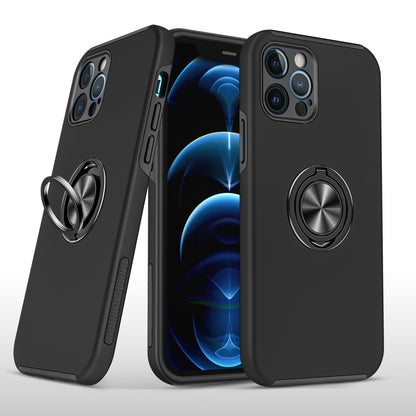For Motorola Edge 2025 Hybrid 360 Degree Rotatable Metal Invisible Ring Stand Holder Slim Fit Magnetic Car Mount Shockproof Case Cover