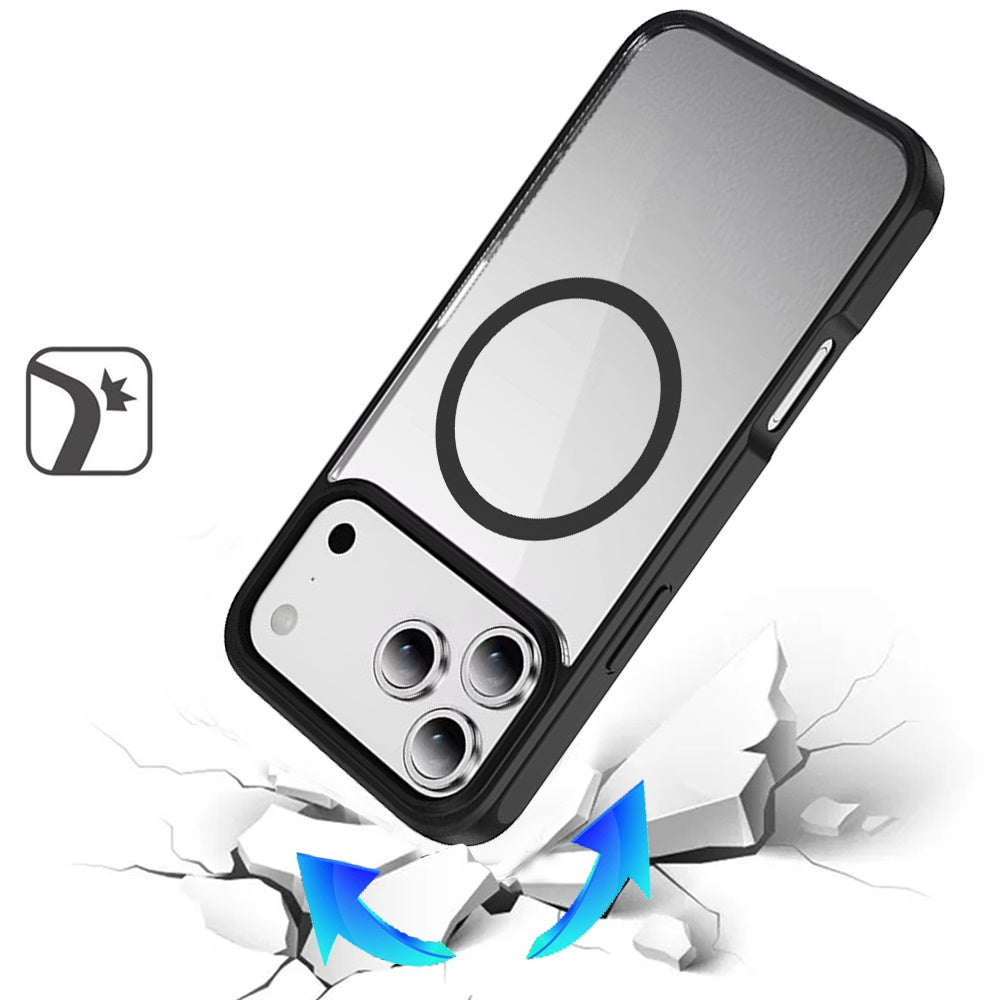 Phone Case for Apple iPhone 18 Pro Transparent Magnetic HQ Shockproof Hybrid 2.0mm Thick AntiSlip Grip Drop Protection Rugged Clear Durable Impact Cover