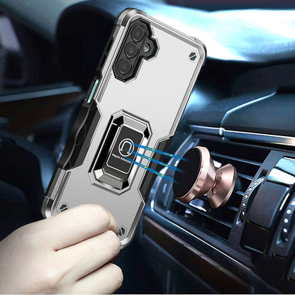 Hybrid Stand Magnetic Ring Holder Kickstand Heavy Duty Rugged Drop Silicone & Hard PC Shockproof
