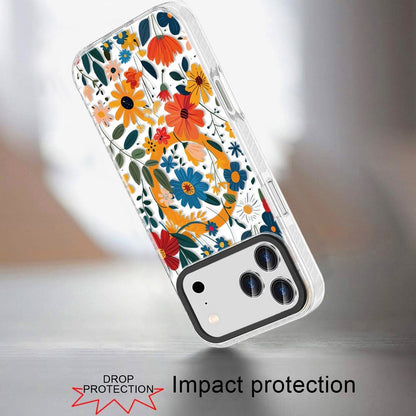 Phone Case for Apple iPhone 18 Pro Max/ iPhone 17 Pro Max Magnetic Hybrid IMD Floral Compatible with MagSafe Shockproof Slim Hybrid Fashion Design TPU Protective Cover