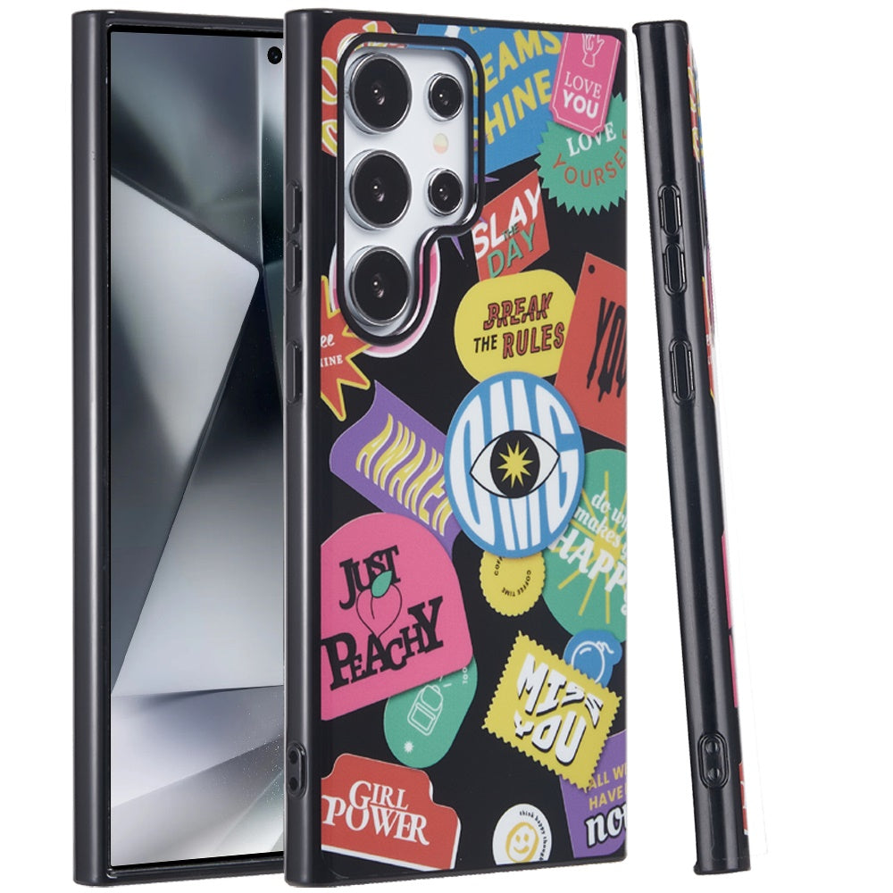 For Samsung Galaxy S22 Ultra Durable Fashion IMD Printed Design TPU Slim Shockproof Protective Case with Stylish Pattern Case Cover