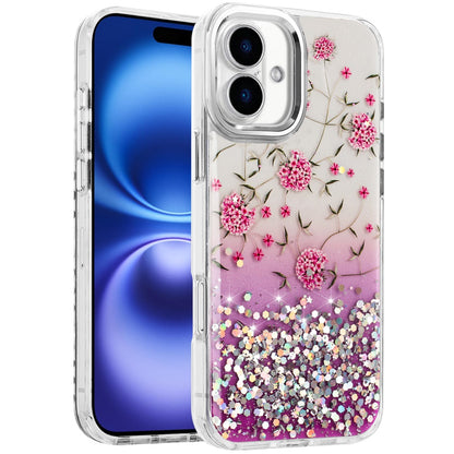 For Apple iPhone 17 (6.3") Fashion Beautiful Epoxy Design Hybrid Fashion Stylish TPU Protective, Shockproof Hybrid PC Case Cover