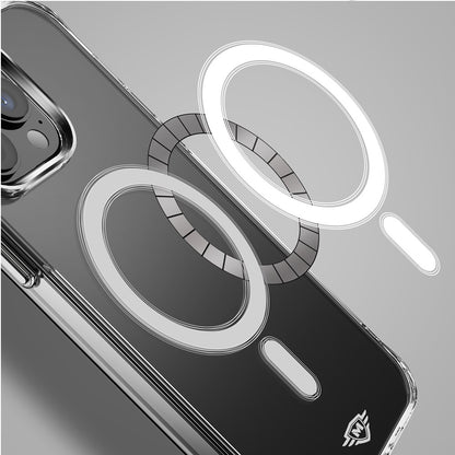 Apple iPhone 16 Plus (6.7") Premium Clear Hybrid Built-in Magnetic Compatible with MagSafe Slim Thick TPU Bumper