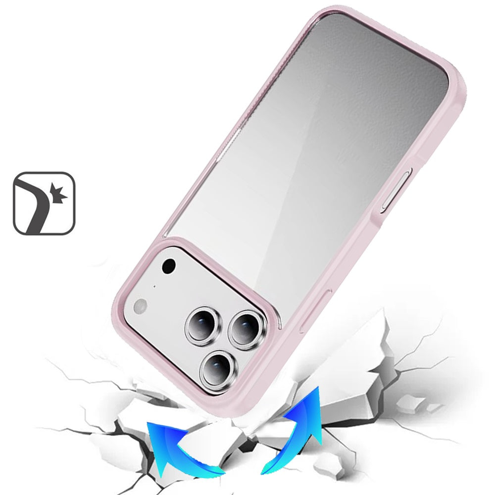For Apple iPhone 17 Pro Max (6.9") Hybrid Transparent HQ Slim Shockproof Clear Protective Thick 2.0mm TPU Frame Case Cover