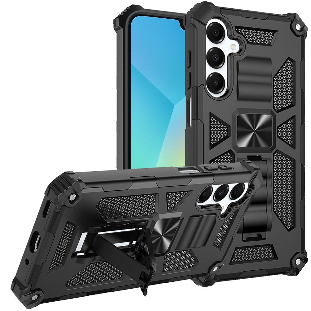 For Samsung Galaxy S25 Fan Edition /Galaxy S25 FE Hybrid Shockproof [Military Grade] Rugged Protective with Magnetic Car Mount & Invisible Stand Case Cover