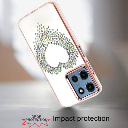 Phone Case for Motorola Moto G Play 5G 2026 Angel Hearts Bling Shimmer Colorful Glitter Chrome Edge Shockproof Stylish Hybrid Design Cover Gold