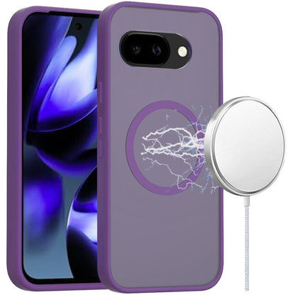 For Google Pixel 9A MagSafe Compatible Case Hybrid Soft TPU Bumper Hard Translucent Matte Back Slim Shockproof Case Cover