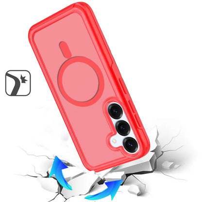 Slim & Durable Compatible with MagSafe Hybrid Shockproof Glossy Oil Protective Dual Layer TPU + PC